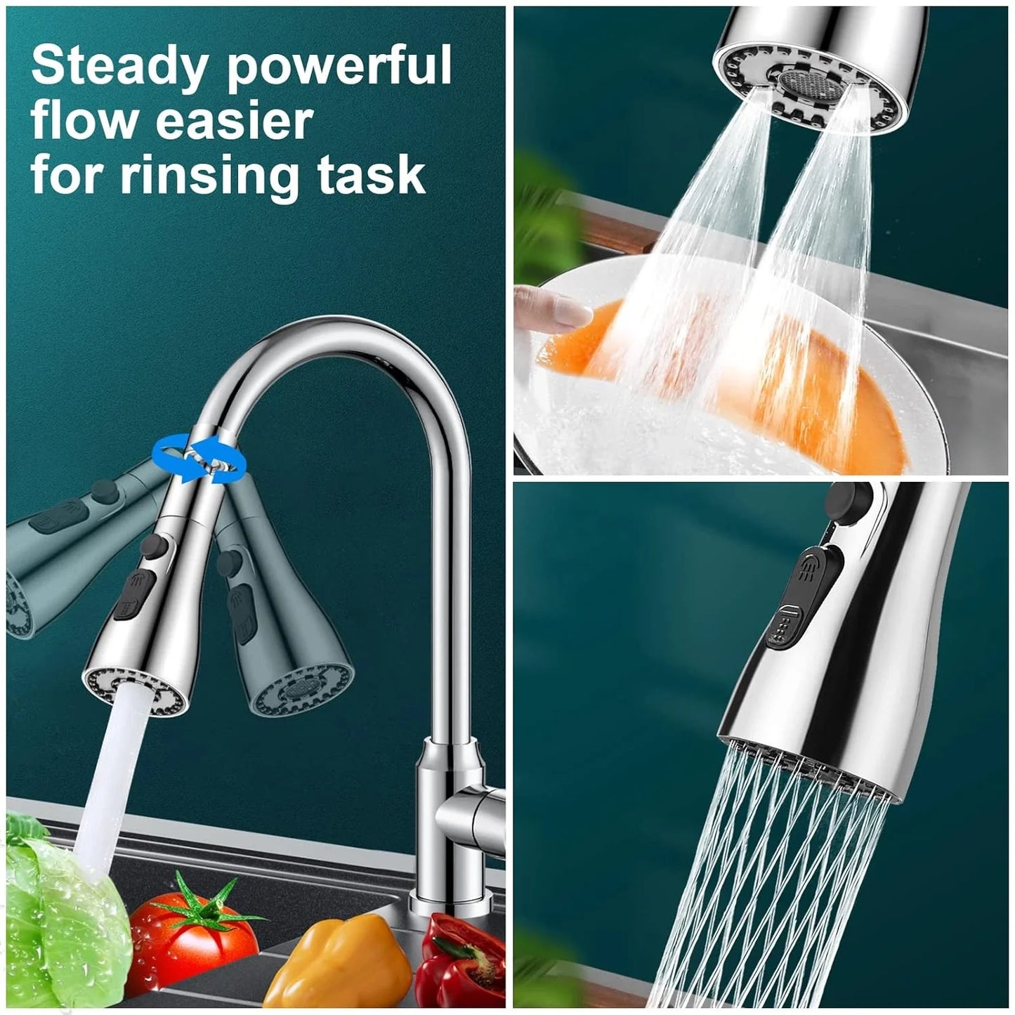 TapTwist 1080° Flexible Faucet Extension for Kitchen Sink Water Saving