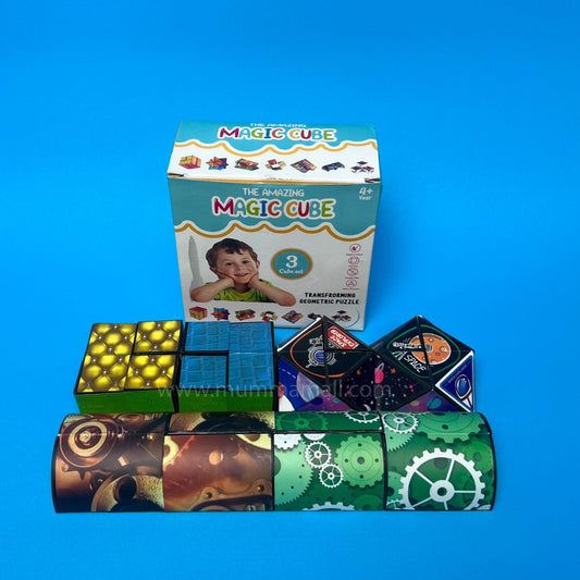 3D Changeable Magic Cubes for Kids and Adults (PACK OF 3)