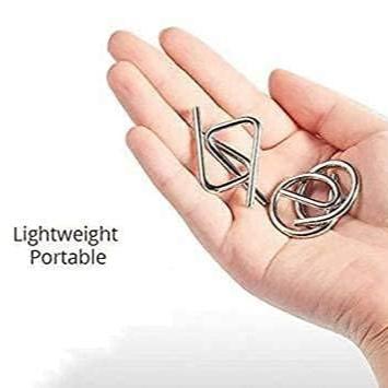 ⭐intellectual Intelligence Educational Metal IQ Puzzle combo for Adults & Children - Let's challenge!!!!!!