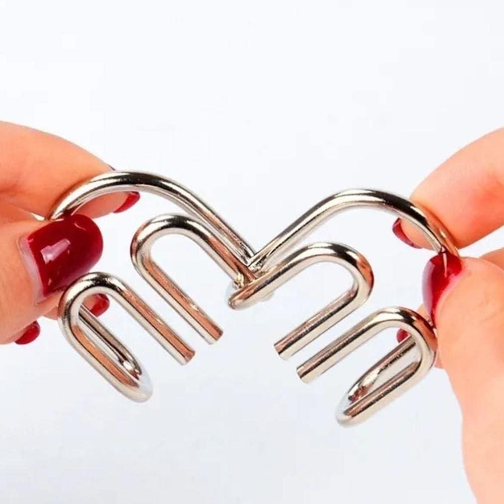 ⭐intellectual Intelligence Educational Metal IQ Puzzle combo for Adults & Children - Let's challenge!!!!!!