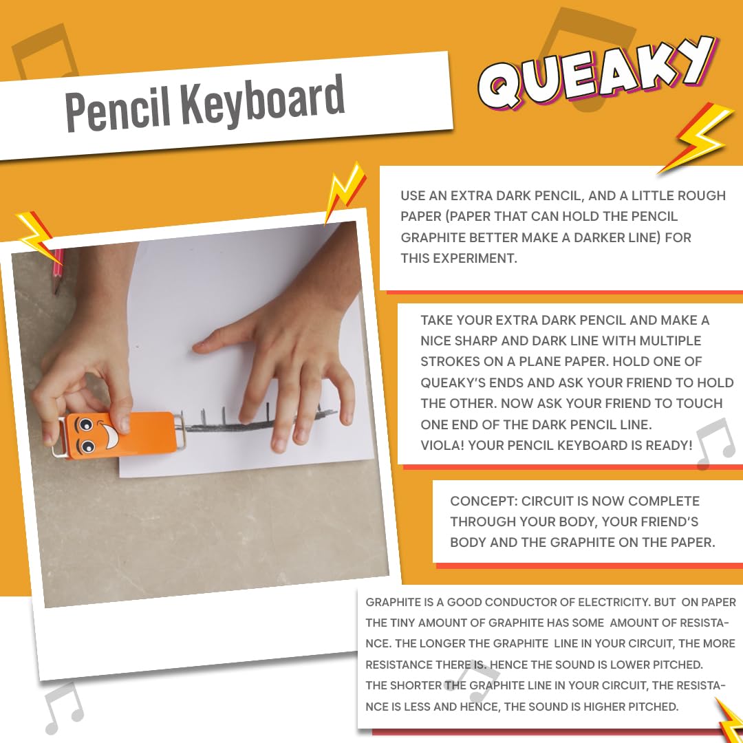 Queaky™ STEM Toy – Experimental, Creative & Educational Learning Toy for Kids | Musical Circuit Beeping Toy | Best Gift & Learn Through Play Toy