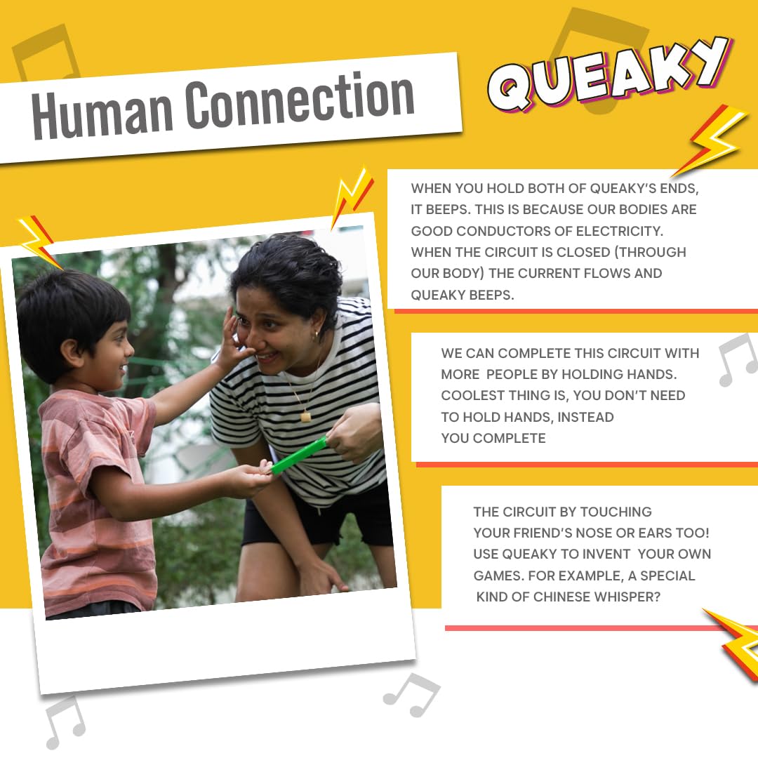 Queaky™ STEM Toy – Experimental, Creative & Educational Learning Toy for Kids | Musical Circuit Beeping Toy | Best Gift & Learn Through Play Toy