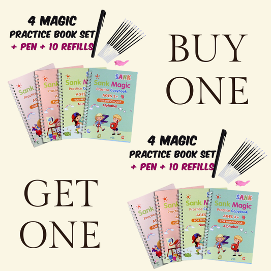 Magic Book Buy 1 set & Get 1 set FREE! + FREE Learning 2000+ pages downloadable PDF worksheet for kids