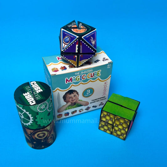 3D Changeable Magic Cubes for Kids and Adults (PACK OF 3)