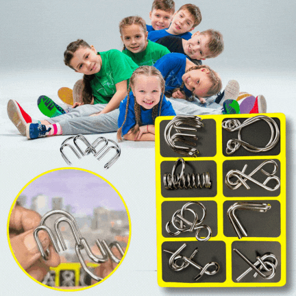 ⭐intellectual Intelligence Educational Metal IQ Puzzle combo for Adults & Children - Let's challenge!!!!!!