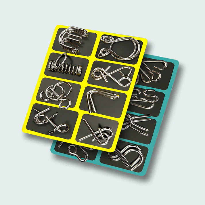 ⭐intellectual Intelligence Educational Metal IQ Puzzle combo for Adults & Children - Let's challenge!!!!!!