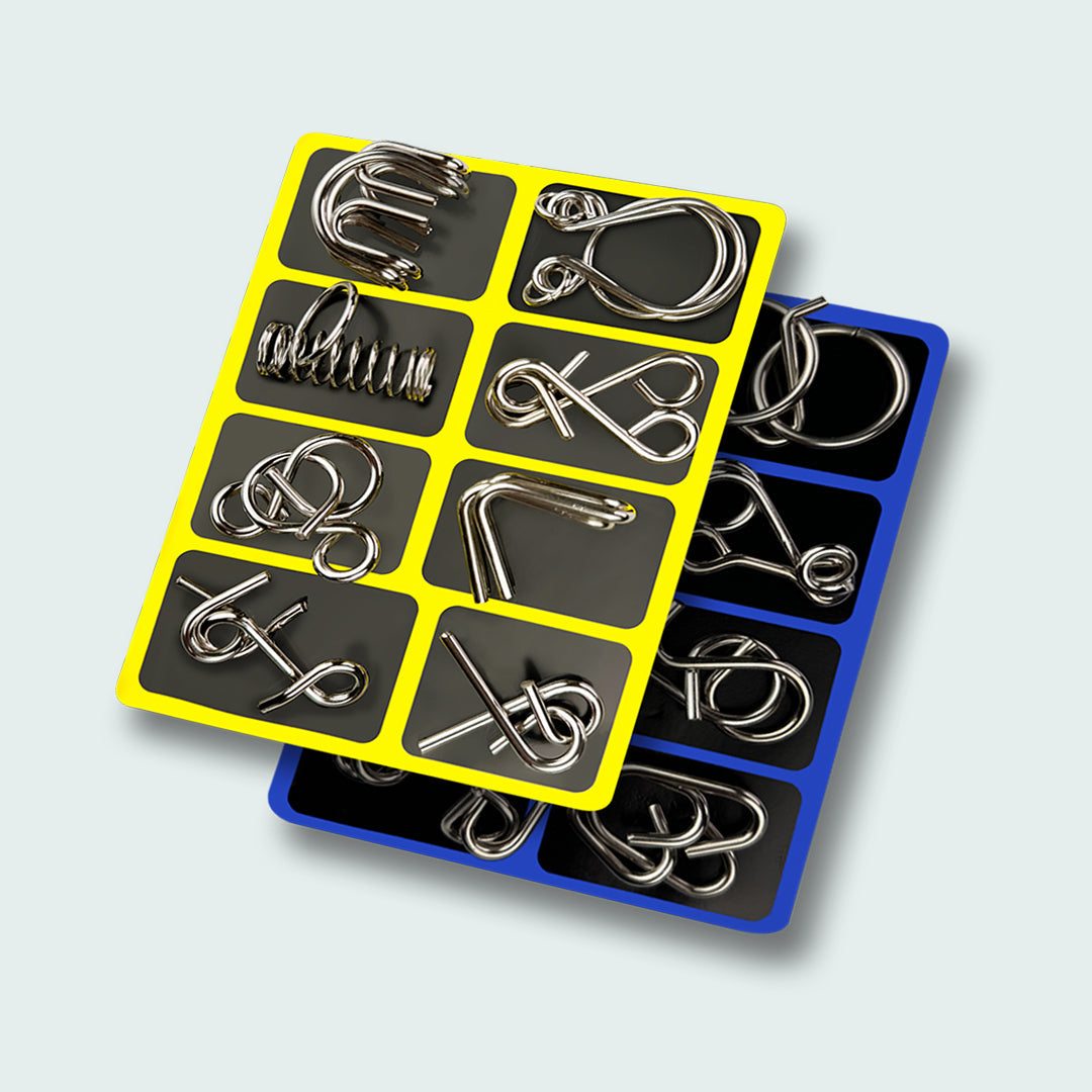 ⭐intellectual Intelligence Educational Metal IQ Puzzle combo for Adults & Children - Let's challenge!!!!!!