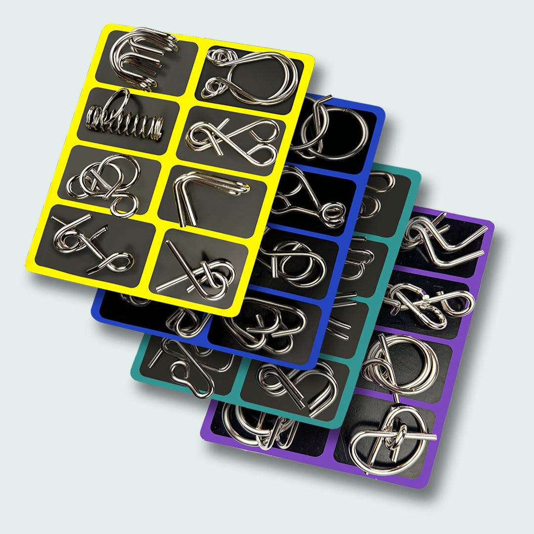 ⭐intellectual Intelligence Educational Metal IQ Puzzle combo for Adults & Children - Let's challenge!!!!!!